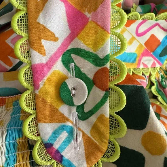 NWT Celia B Colorful Geometric Print Halter Dress - Picture 5 of 10